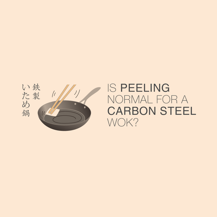 Is peeling normal for a carbon steel wok?