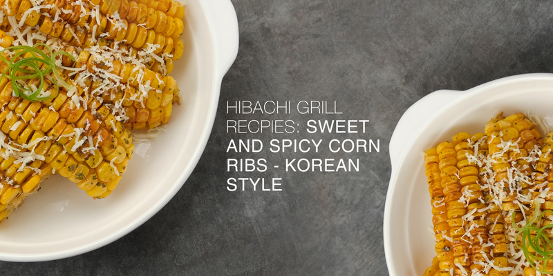 Korean-Style Sweet and Spicy Corn Ribs on a Konro Grill