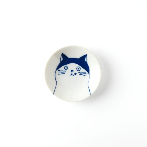 Shichita Mino Yaki Cat Nora Side Plate (8cm)