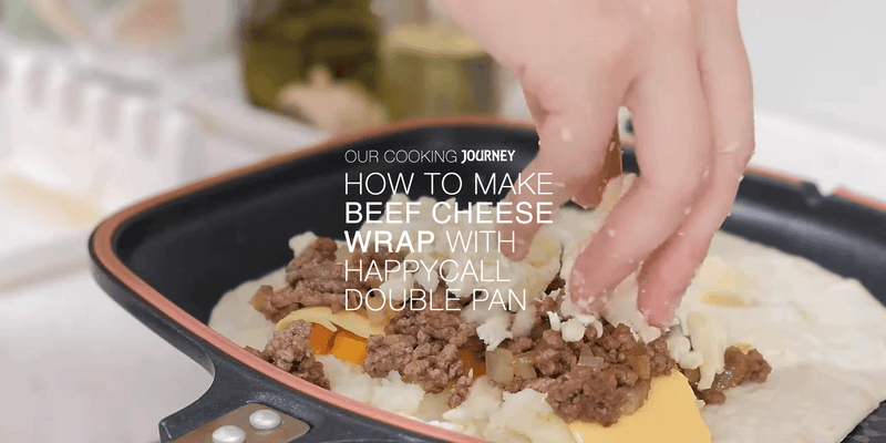 Beef Cheese Wrap in a Happycall Double Pan