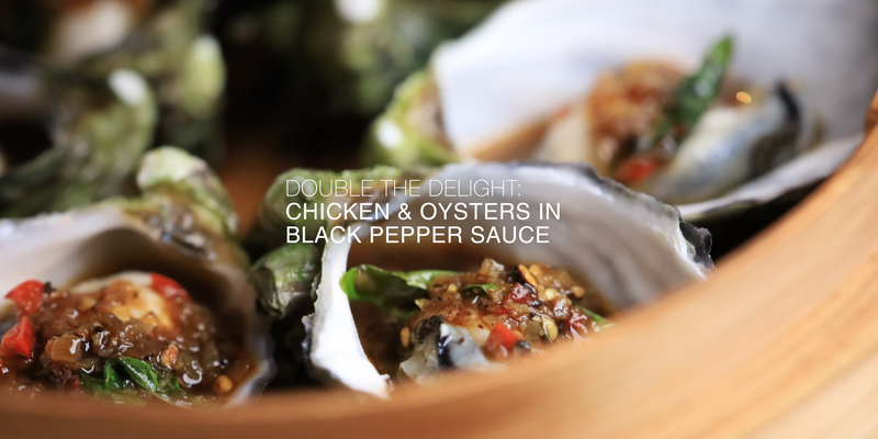 Chicken and Oysters in Black Pepper Sauce (Happycall Synchro Double Pan)