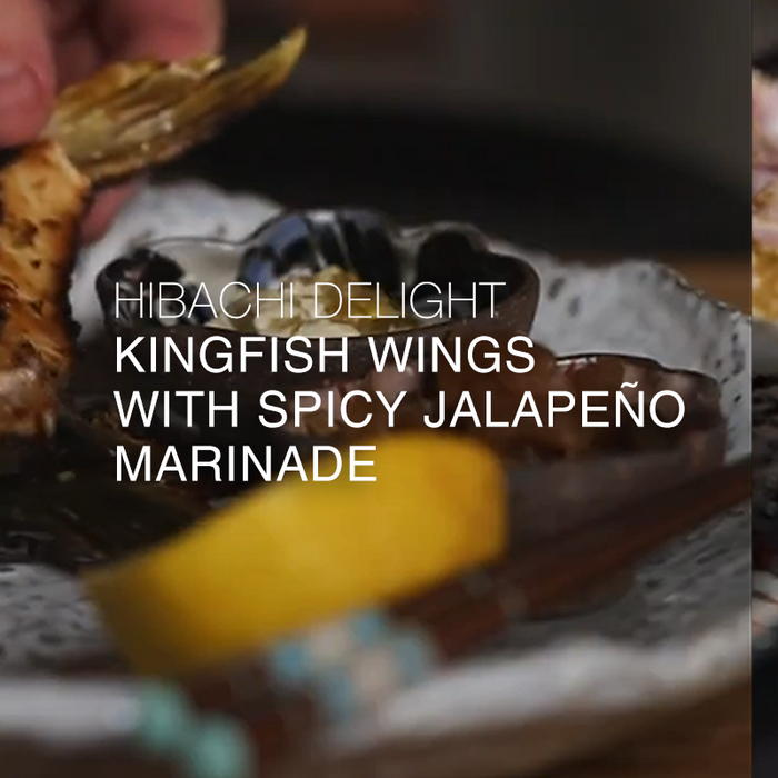 Hibachi Delight: Kingfish Wings with Spicy Jalapeño Marinade