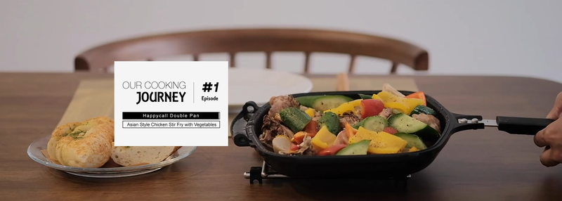 Asian-Style Chicken Stir-Fry with Vegetables in a Happycall Double Pan
