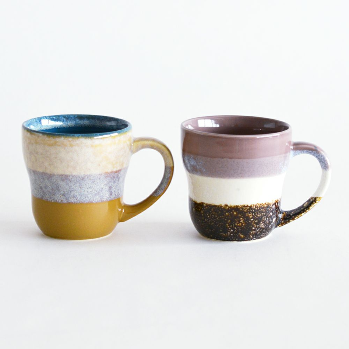 Aito Mino Yaki Glaze Coffee Cup with Snack Tray Set 