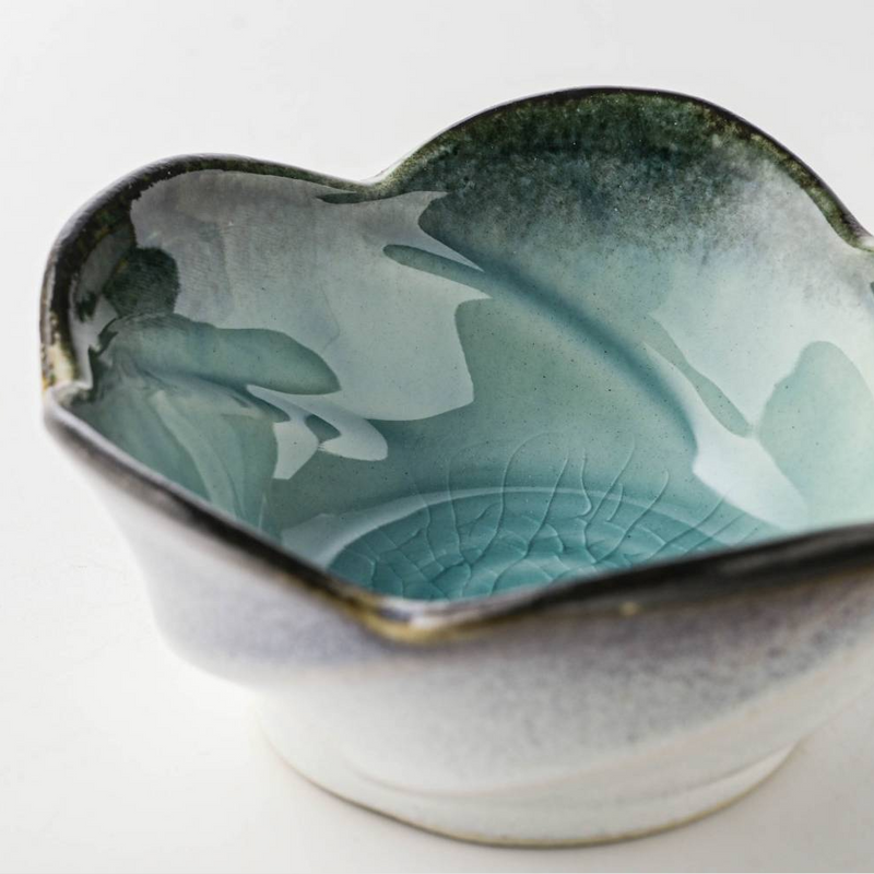 Aizome Cerulean Bloom Japanese Side Bowl - 12cm