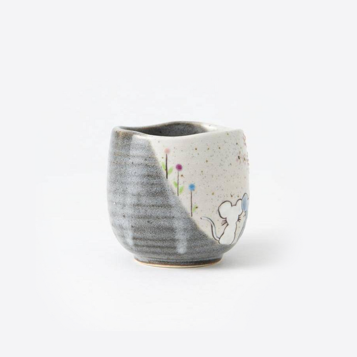 Atelier Yu Mouse In Sunny Spot Kutani Handmade Mug - Made in Japan