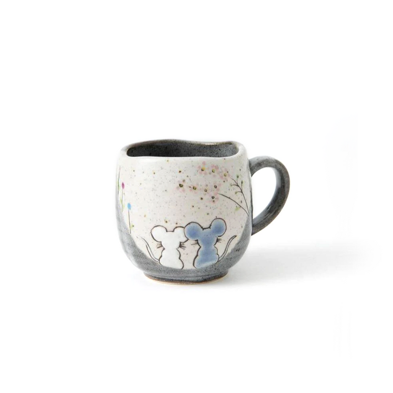 Atelier Yu Mouse In Sunny Spot Kutani Handmade Mug