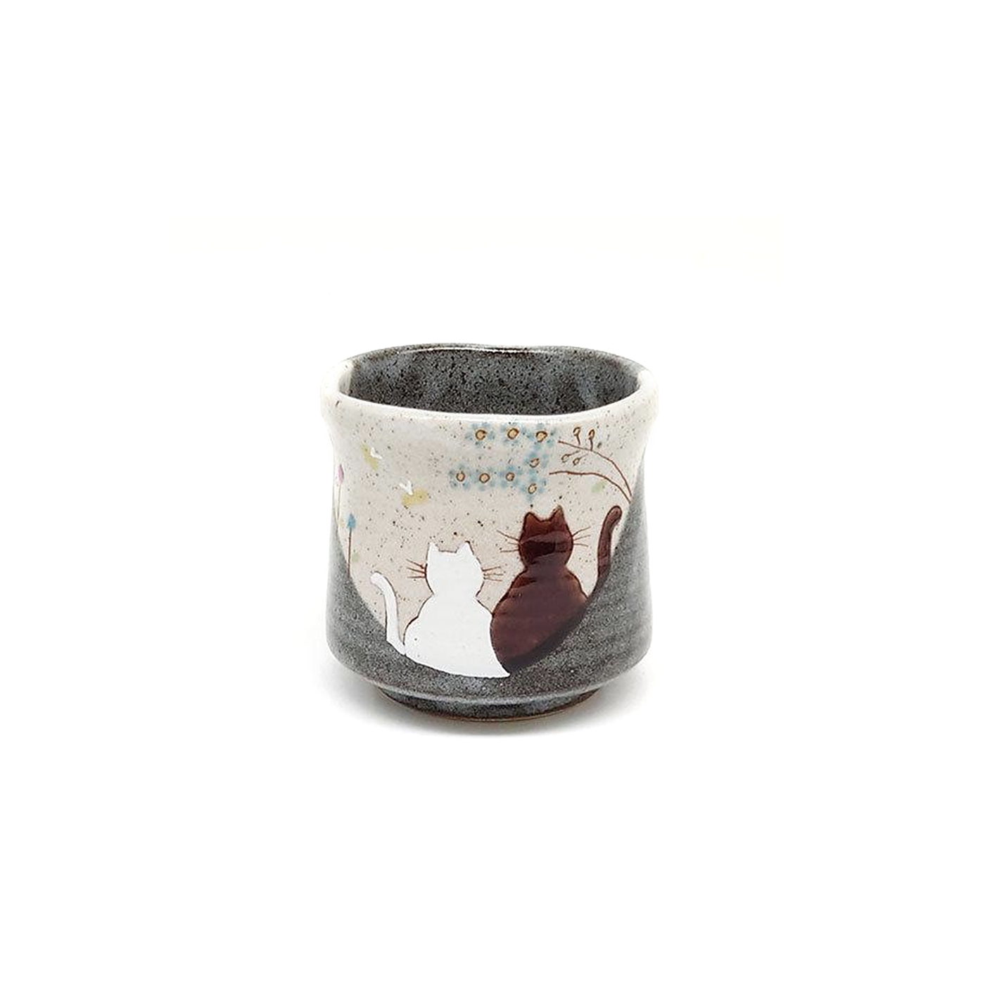 JAPANESE Kutani Pottery Mug CAT HIDAMARI set Made in