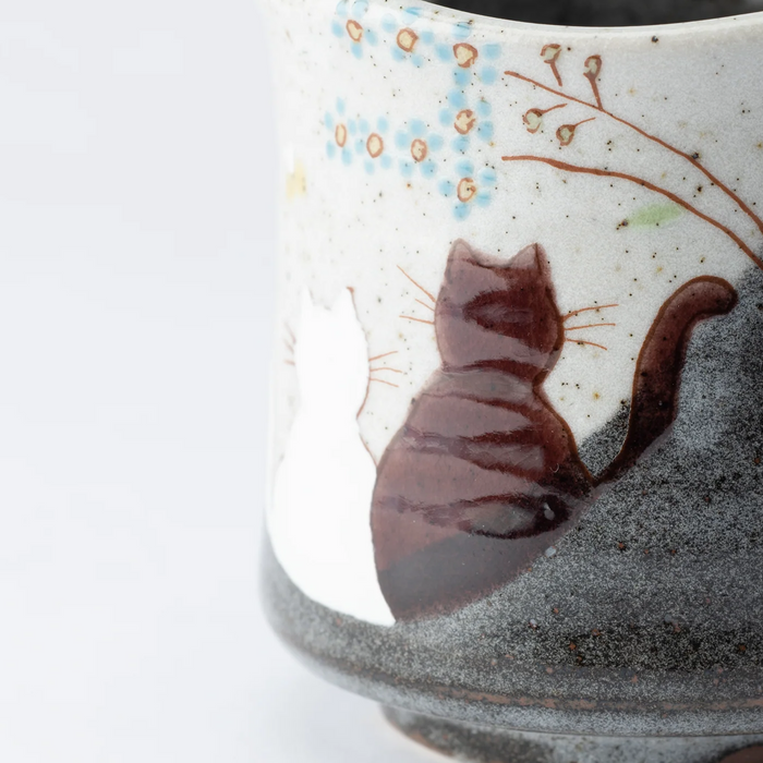 Atelier Yu Cat Kutani Handmade Teacup - Made in Japan 3