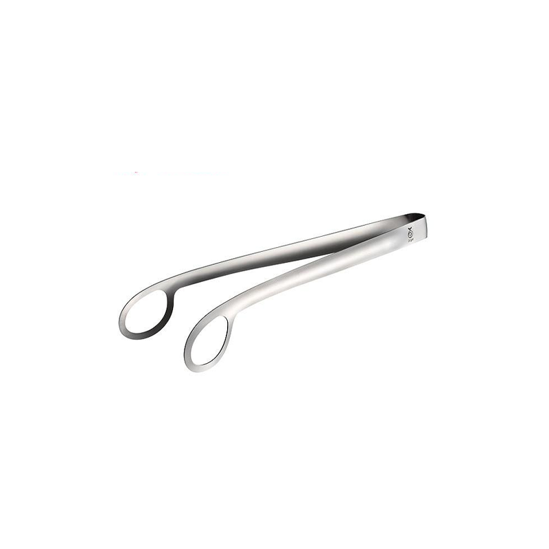 The Aux Leye Stainless Steel Deep Frying Tongs, showing their single-piece construction and perforated tips for draining oil.
