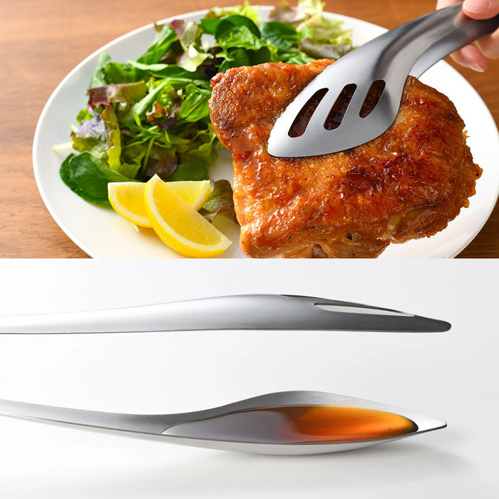 Aux Leye Gassiri tongs with a unique design, perfect for various kitchen tasks.
