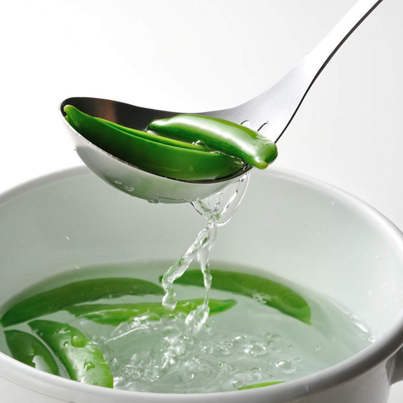 Aux Leye Stainless Steel Straining Serving Spoon - 28.5cm