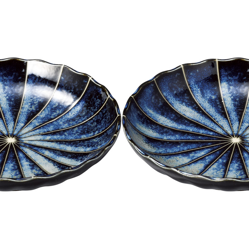 Mino Yaki Yohenkon Ten Grass Chrysanthemum Side Plate - 16.5cm