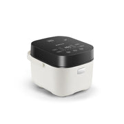 Buffalo IH Smart Cooker 5 Cups (BRC03) in white with black touch control panel and carry handle