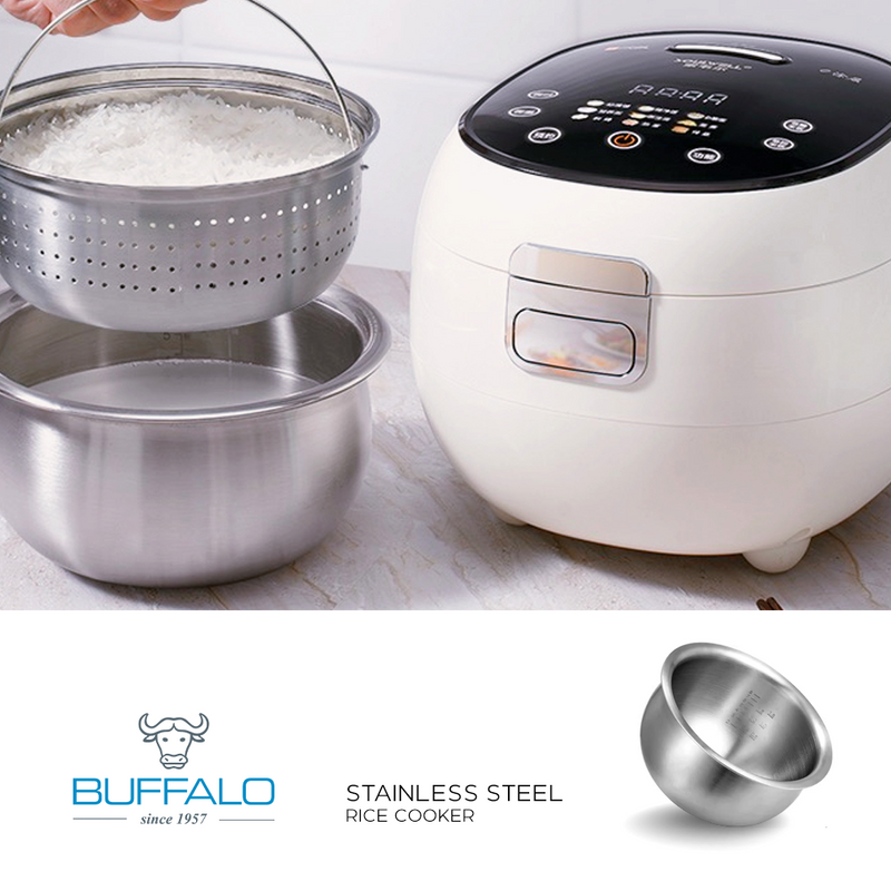 Buffalo Stainless Steel Inner Pot Rice Cooker – Cup Free