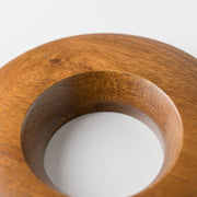 Close-up of the Chill Out acacia wood dripper holder