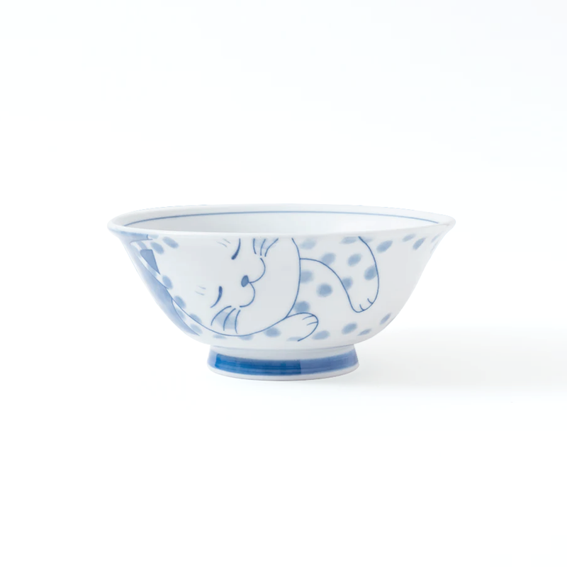 Daitoua Neko Chigura Japanese Ramen Bowl - 19cm