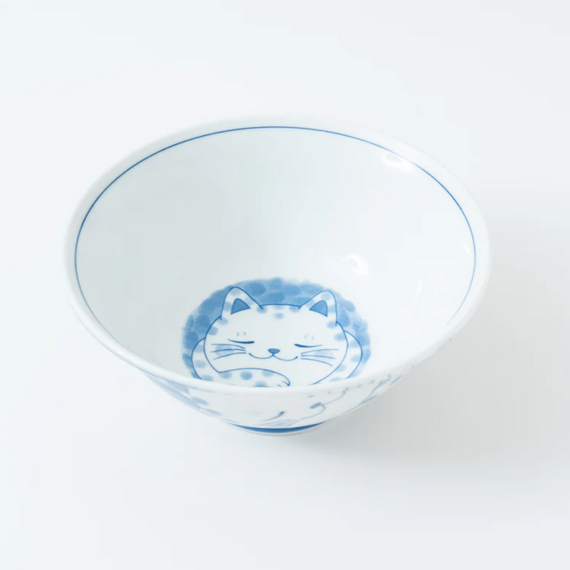 Daitoua Neko Chigura Japanese Ramen Bowl - 19cm