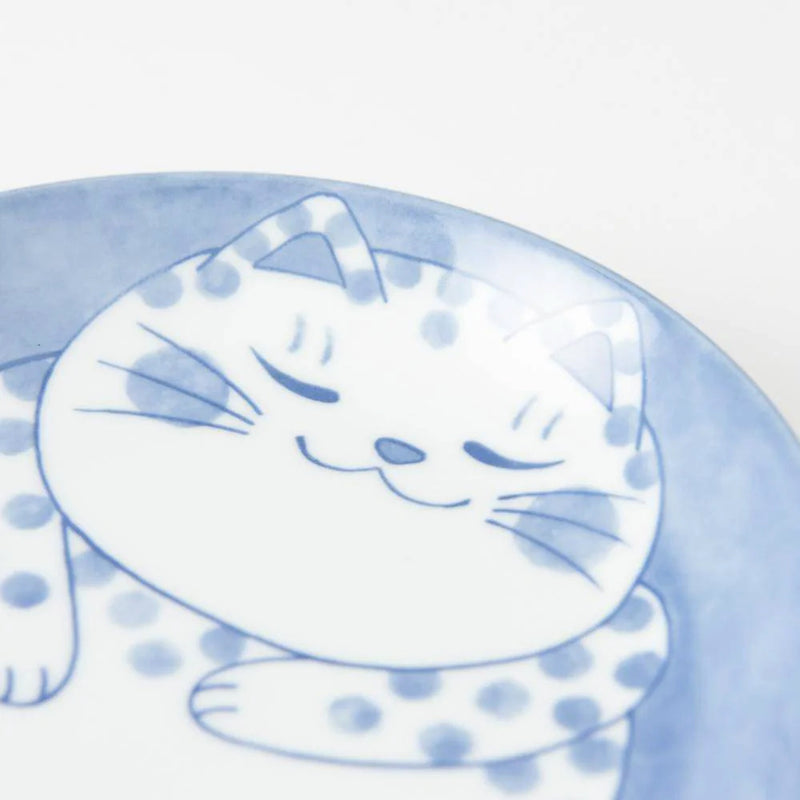 Daitoua Neko Chigura Buchi Dinner Plate - 20cm
