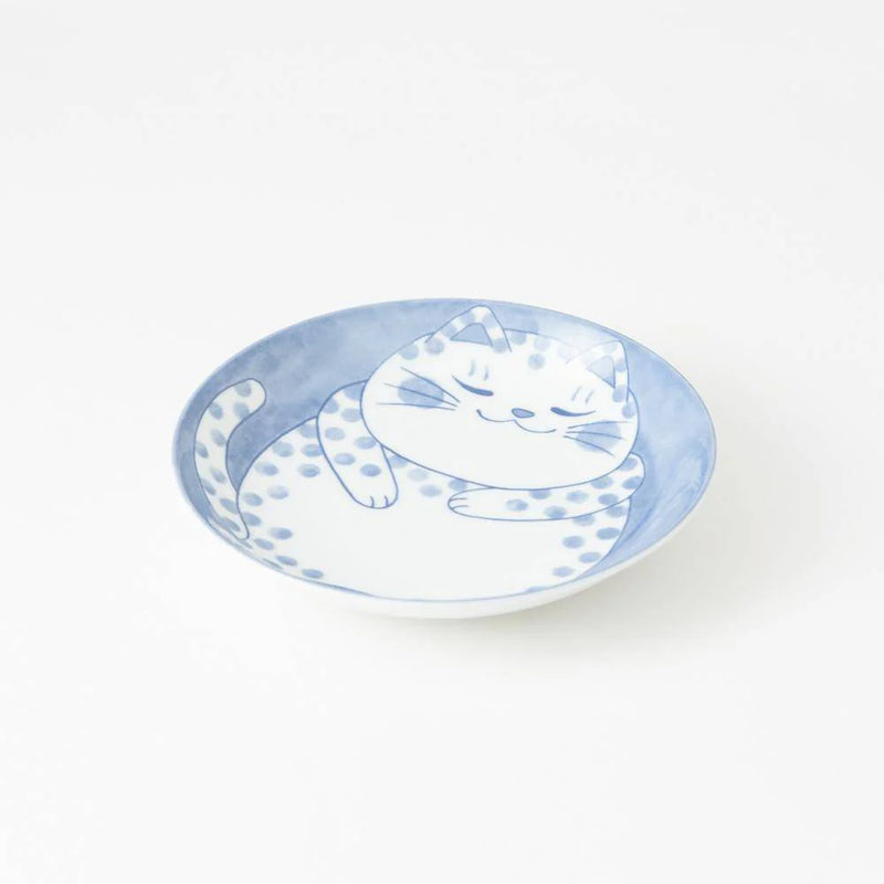 Daitoua Neko Chigura Buchi Dinner Plate - 20cm