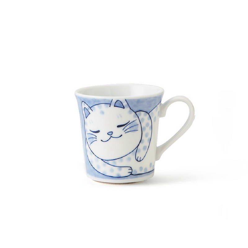 Daitoua Neko Chigura Buchi Mug - 8.7cm