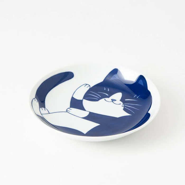 Daitoua Neko Chigura Hachiware Dinner Plate (20cm)