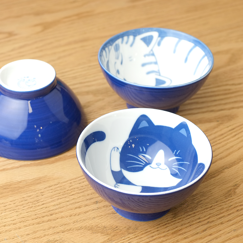Daitoua Neko Chigura Dora Rice Bowl – 11.5cm