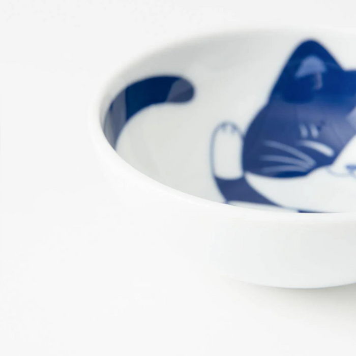 Daitoua Neko Chigura Hachiware Bowl (12cm)