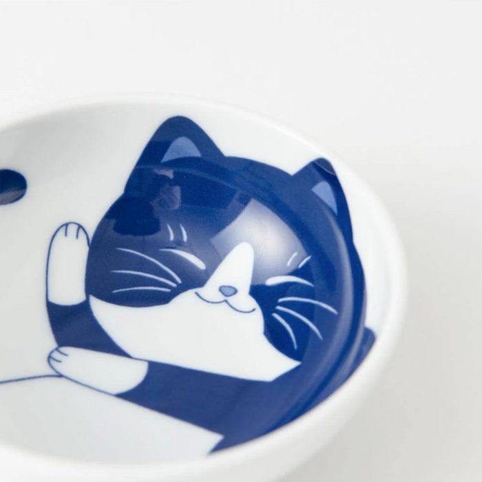 Daitoua Neko Chigura Hachiware Bowl (12cm)