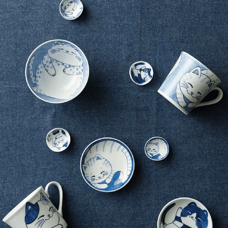 Daitoua Neko Chigura Dora Rice Bowl – 11.5cm