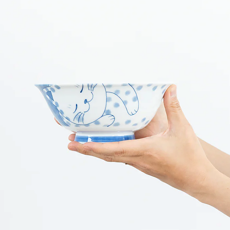 Daitoua Neko Chigura Japanese Ramen Bowl - 19cm
