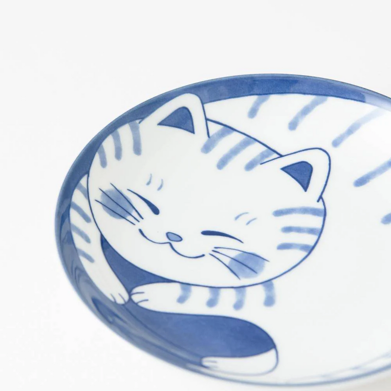 Daitoua Neko Chigura Tabby Dinner Plate - 20cm
