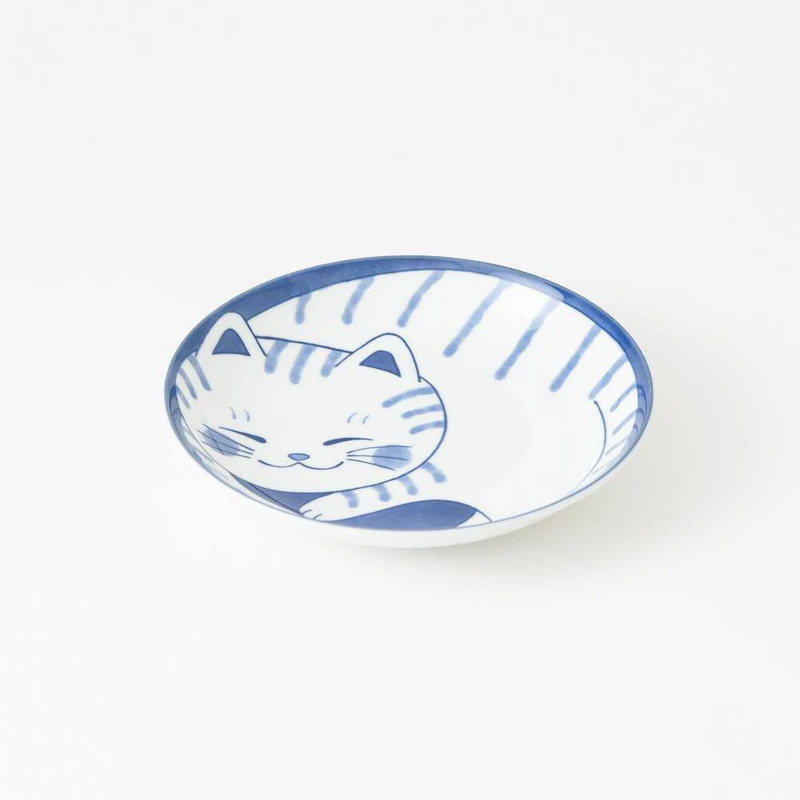 Daitoua Neko Chigura Tabby Dinner Plate - 20cm
