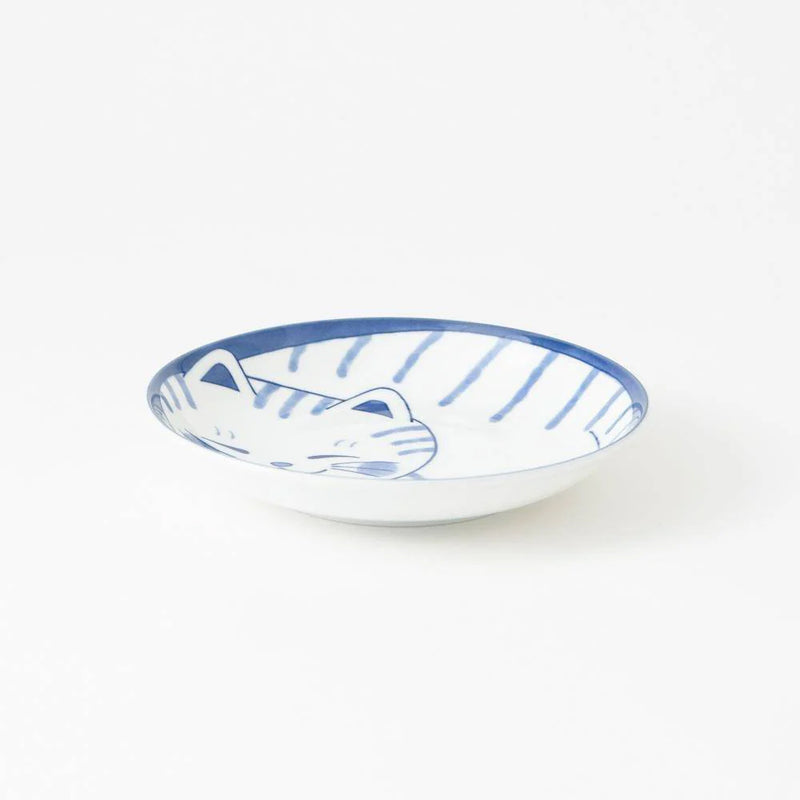 Daitoua Neko Chigura Tabby Dinner Plate - 20cm