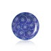 Traditional Japanese plate in deep blue, embellished with multiple white umbrella motifs