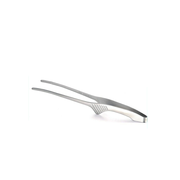 A pair of EBM Japan Stainless Steel BBQ Tongs shown on a white background, highlighting their sleek design and classic polished steel finish.
