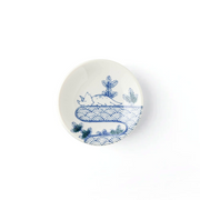 A top-down product shot of the Edokko Dinosaur Seigairyu mini plate on a clean white background.

