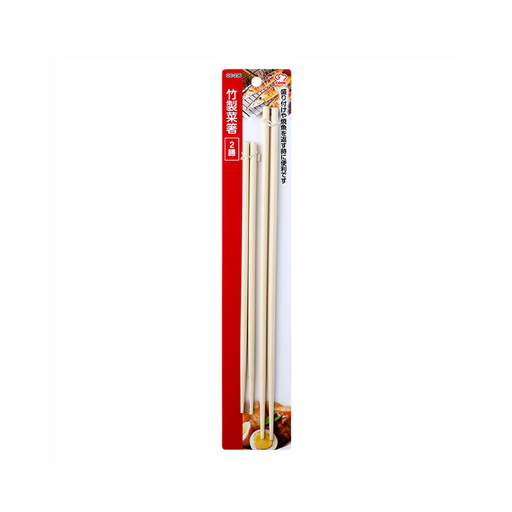 A pair of Freiz eco-friendly bamboo cooking chopsticks in their retail packaging, featuring a red design with Japanese text and an image of cooked food at the bottom. The package contains two pairs of bamboo chopsticks, ideal for kitchen use.