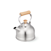 A product image of the Freiz Chitose Stainless Steel Kettle, showcasing its classic design with a wooden handle and lid knob on a white background.

