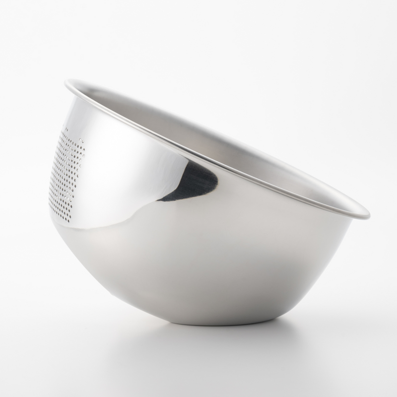 Fujii Stainless Steel 3 Way Rice Washing Bowl With Perforated Strainer
