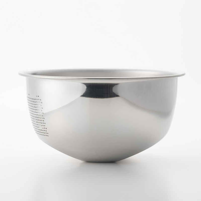 Fujii Stainless Steel 3 Way Rice Washing Bowl With Perforated Strainer