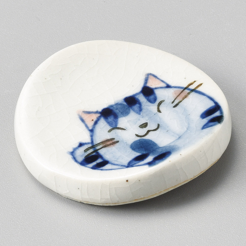 Genki Cat Chopstick Rest - Blue