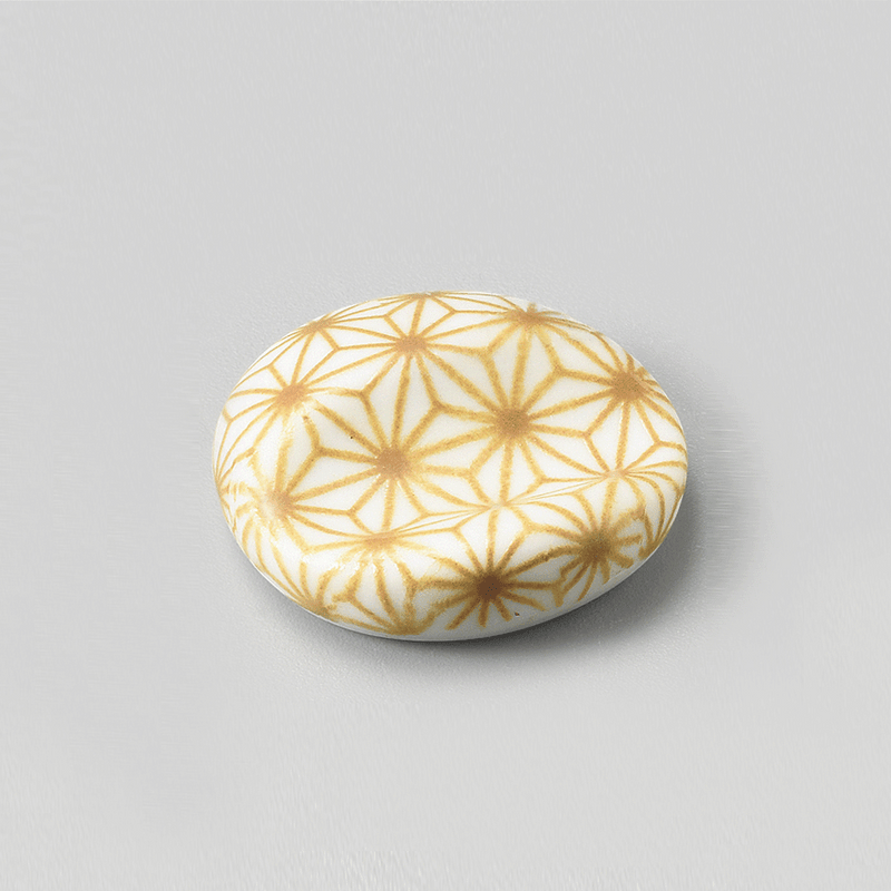 Gold Hemp Leaf Japanese Chopstick Rest