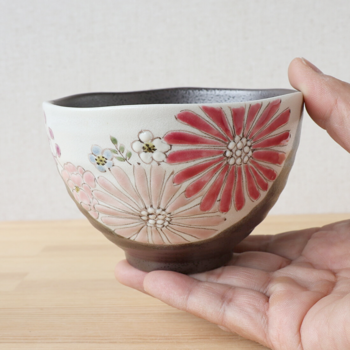 Hana Floral Kutani Bowl (12cm) - Pink 1