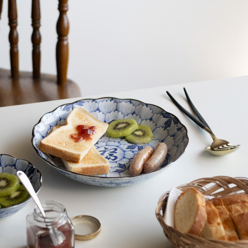 Hana Manyo Serving Bowl & Plate Set