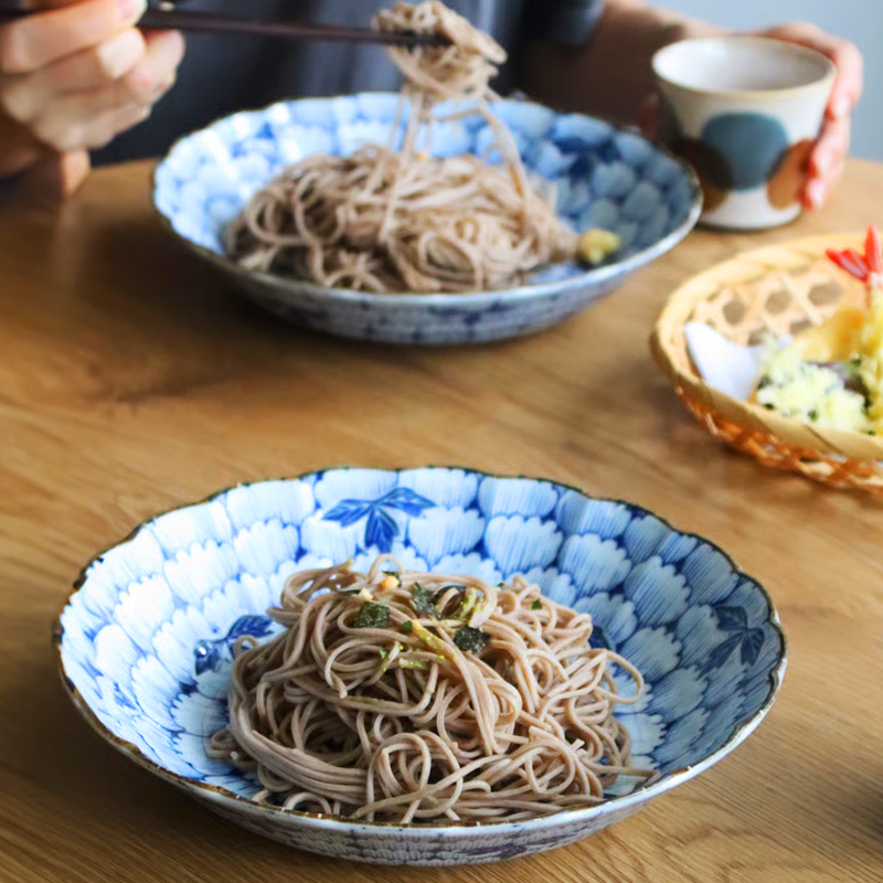 Hana Manyo Serving Bowl & Plate Set