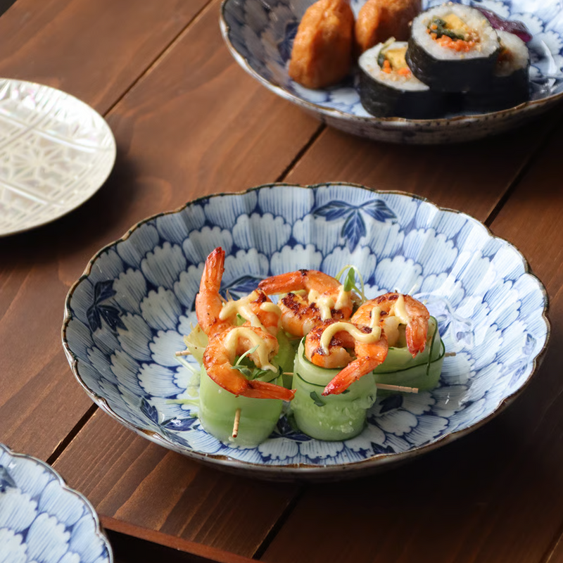 Hana Manyo Serving Bowl & Plate Set