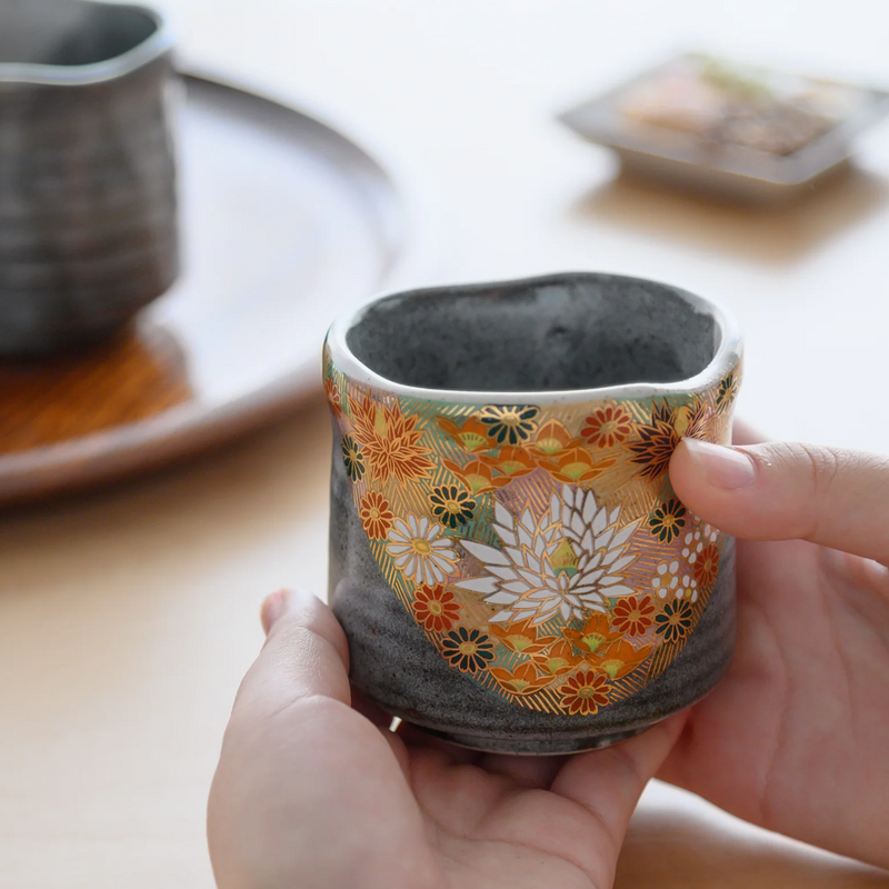 Hanazume Kutani Handmade Teacup - 230ml