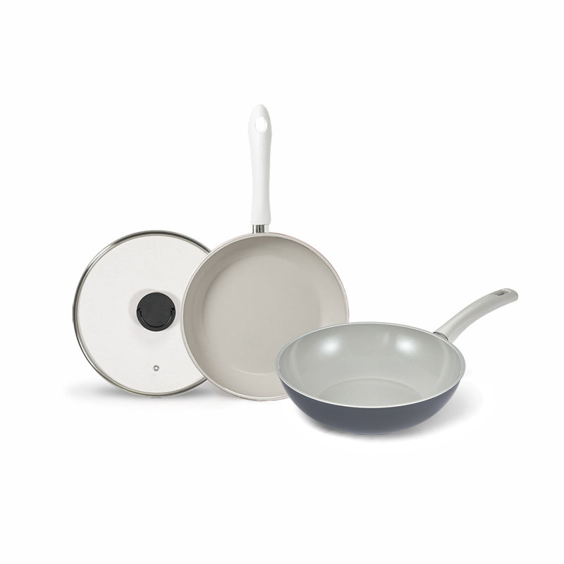 Happycall Blitz & Agave Ceramic Nonstick Induction Cookware Set - 28cm - 3-Piece