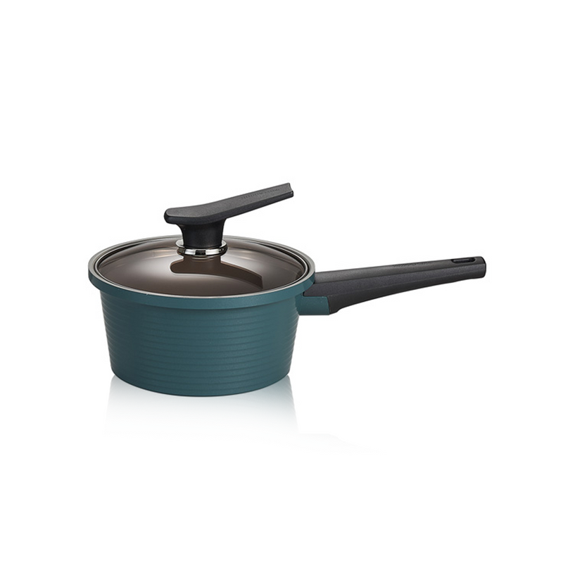 Happycall Onde Ceramic Nonstick Induction Pot Set - 18cm & 24cm Ocean Green 2